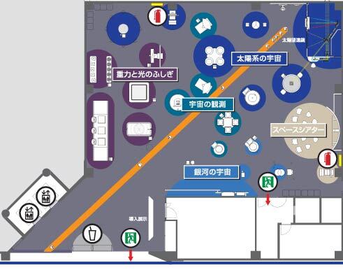 4階展示室の地図