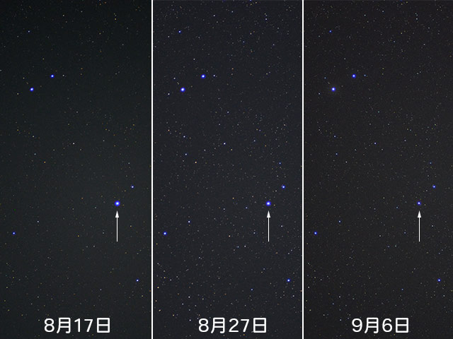 いるか座新星の明るさの変化