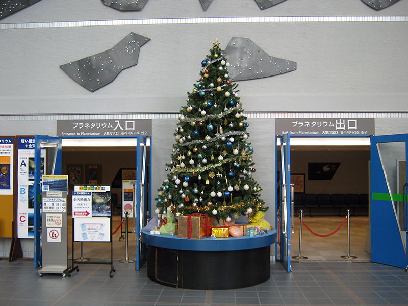 館内のクリスマスツリー