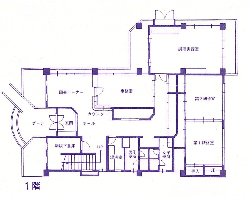 八木公民館1階平面図