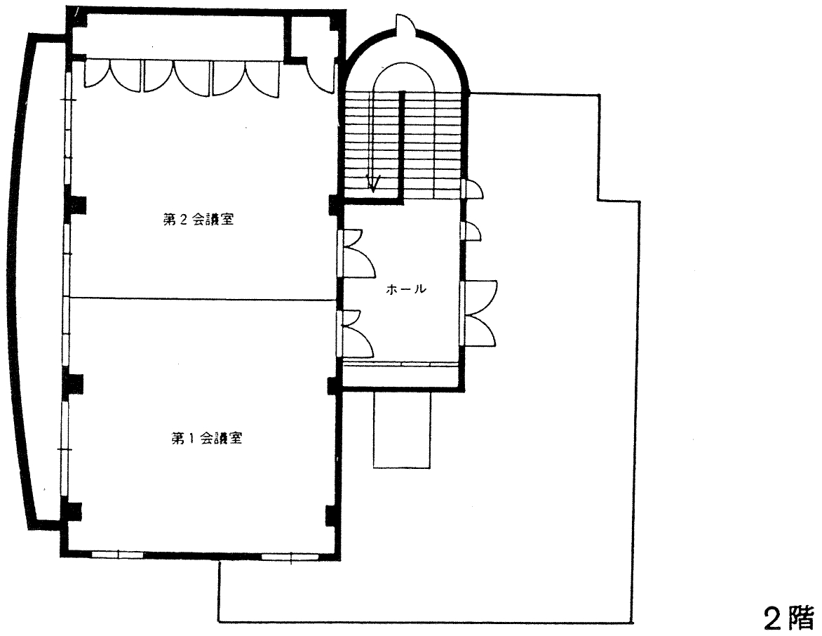 四郷公民館2階平面図