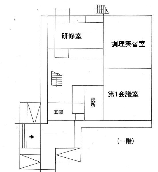 古知公民館1階平面図