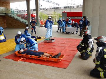要救助者の経過観察と応急処置時の写真