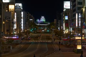 8月の姫路城ライトアップの画像その1