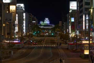 9月の姫路城ライトアップの画像その1