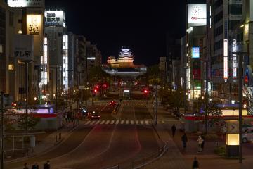 10月の姫路城ライトアップの画像その1