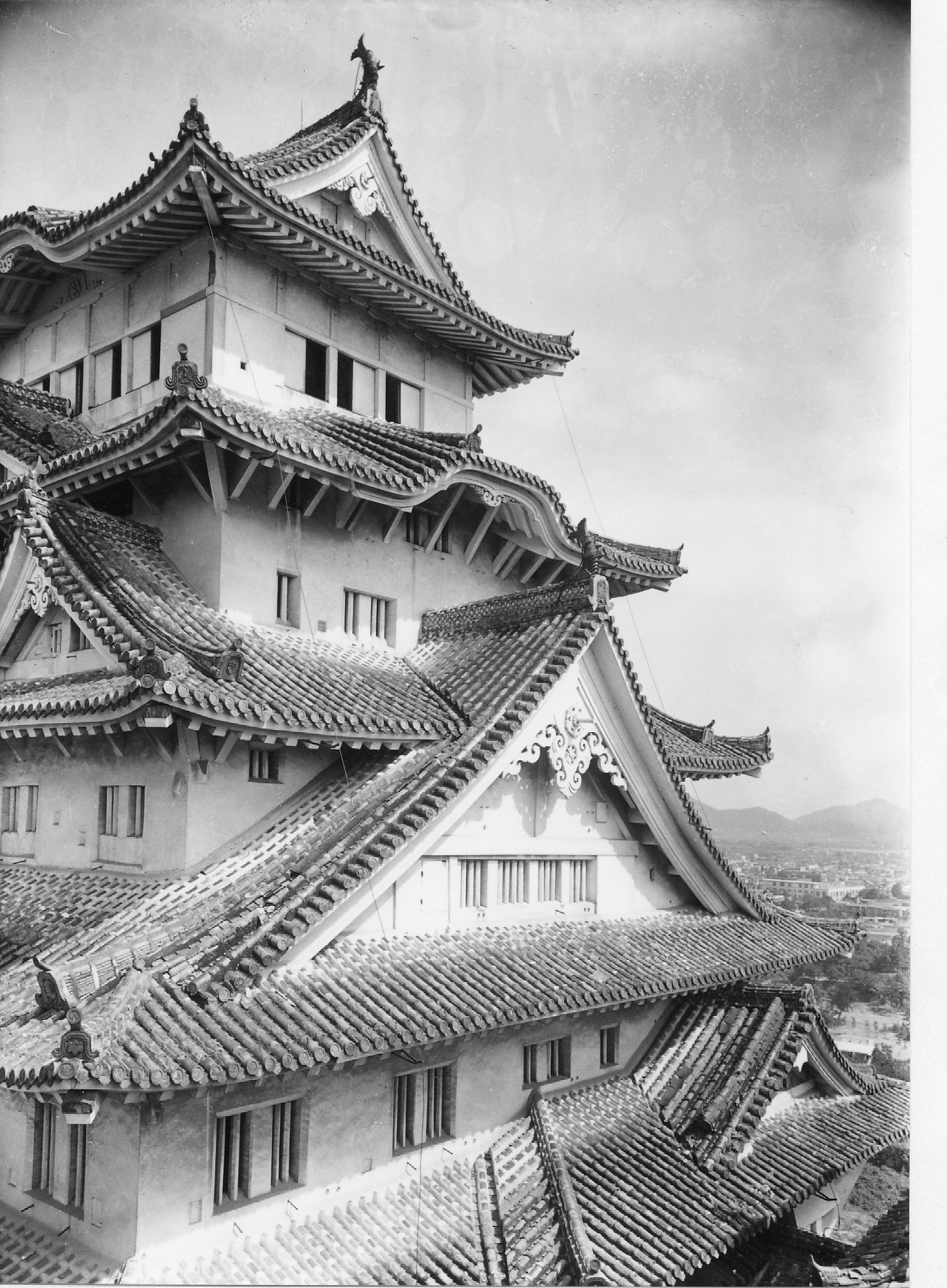 免許証所持 姫路城の昭和の大修理の時の瓦 - アンティーク/コレクション