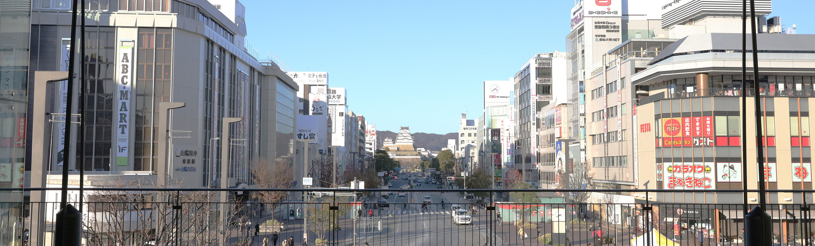 キャッスルビューから姫路城を望む