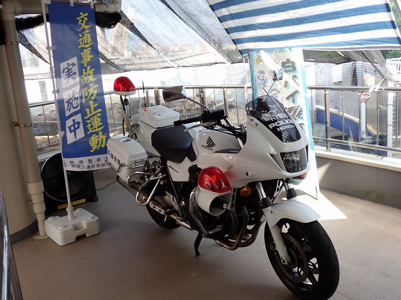 白バイ乗車体験