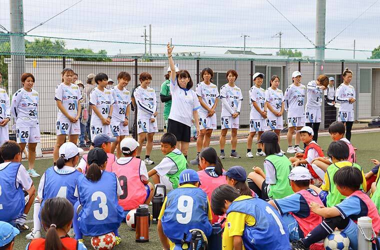 サッカー教室のようす