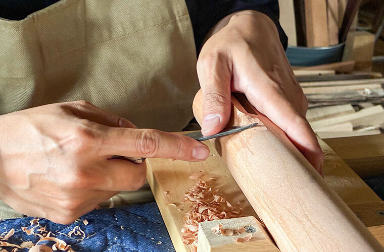 作品の制作中