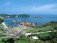 家島本島宮地区（監館眺望）からみた風景