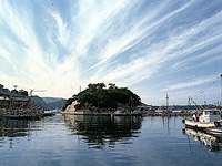 坊勢島坊勢寺跡から見た風景