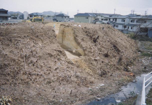 坂本城跡土塁の写真
