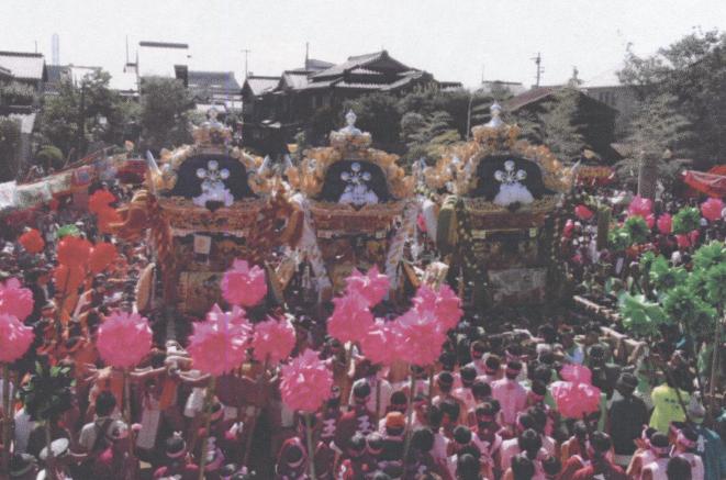 恵美酒宮天満神社秋季例祭台場練りの写真