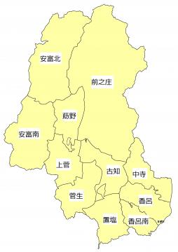 北部の校区図