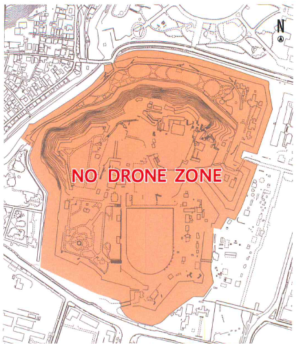 ドローン飛行禁止地図の画像