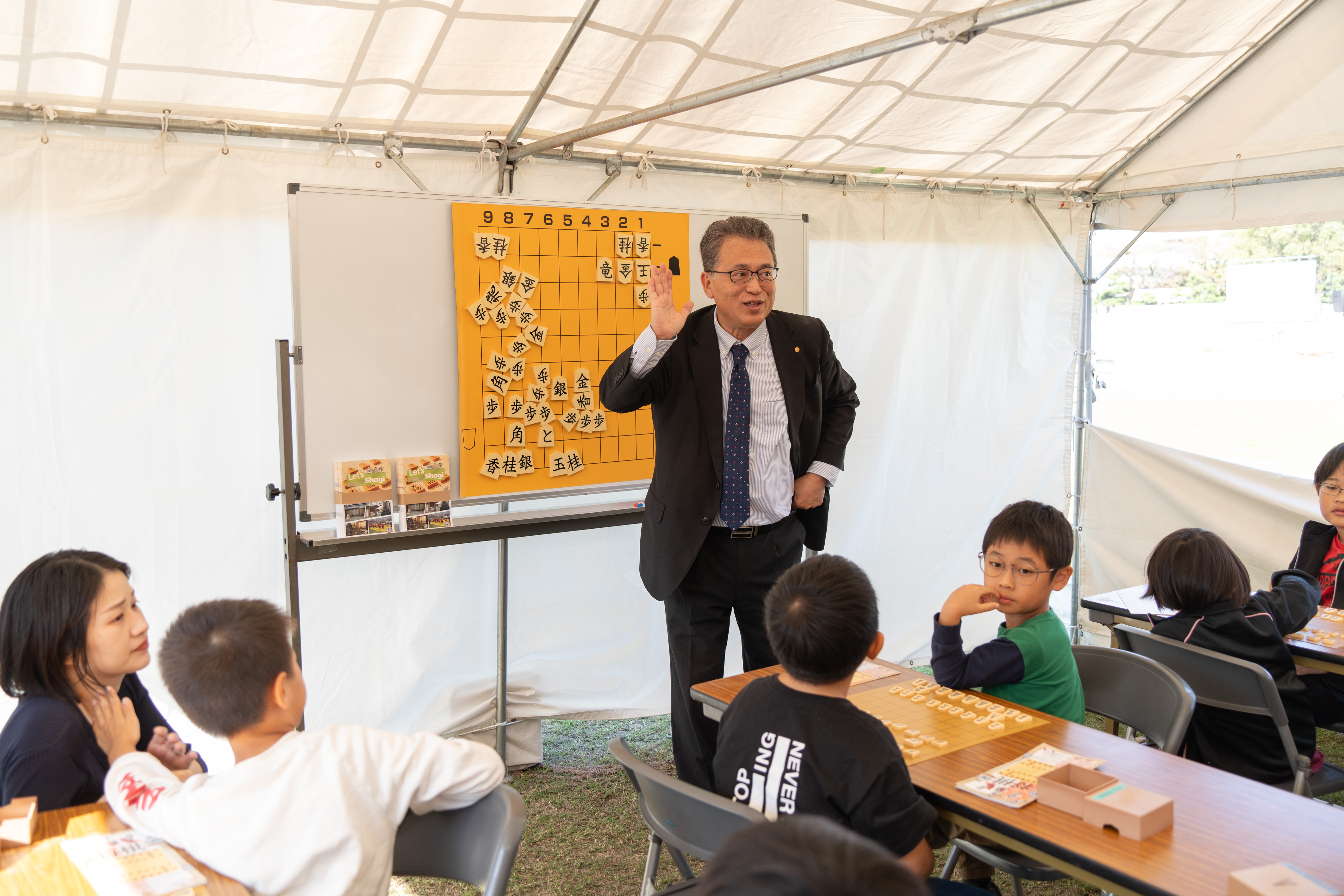 子ども将棋教室の様子