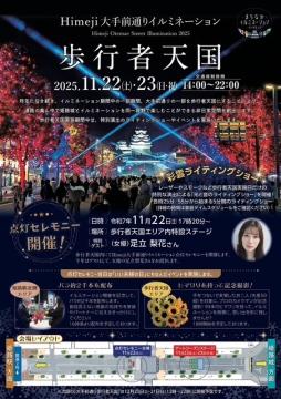 歩行者天国の時間やイベント内容が記載されているチラシ