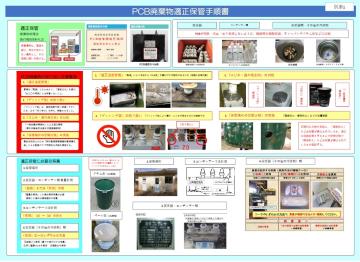 環境省作成のPCB廃棄物の適正保管手順書の画像です。