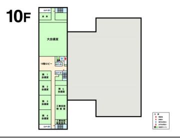 姫路市役所10階大会議室の間取り