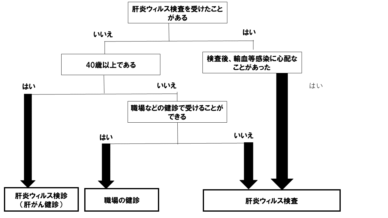 肝炎ウイルス検査対象者の図