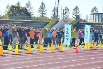 ラジオ体操の様子