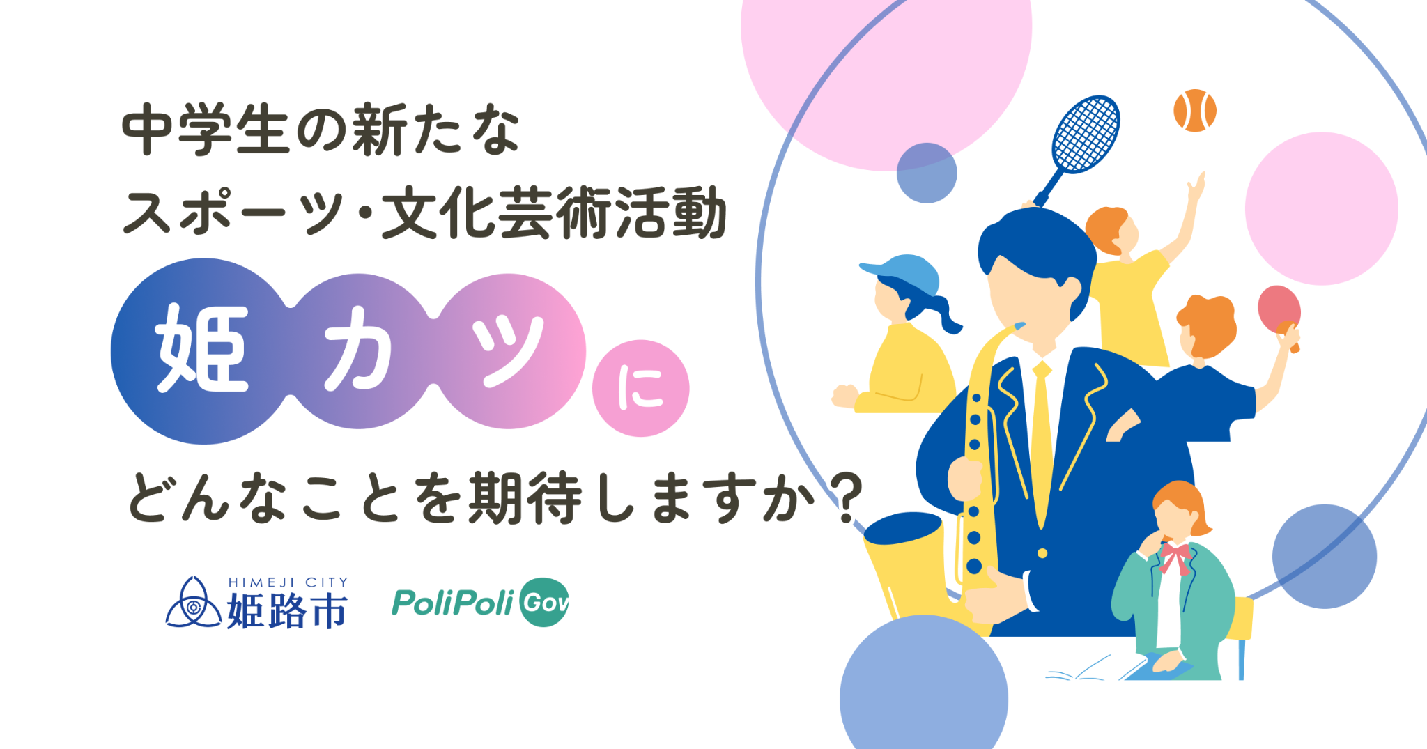 中学生の新たなスポーツ・文化芸術活動姫カツにどんなことを期待しますか？のイメージ画像