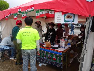 世界の料理ブースの様子