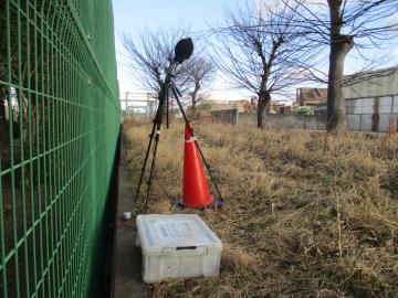 施設の稼働による影響の騒音レベル、振動レベルの調査の写真