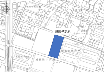 開設予定地の図