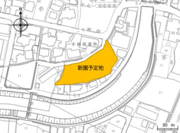 開設予定地の図