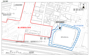 路上喫煙禁止エリア拡大図
