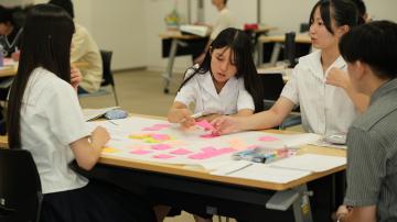 こども達がテーマごとに分かれて話し合う様子(2)