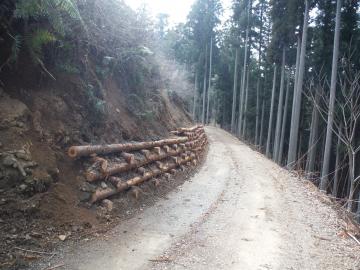 森林作業道機能強化の完了写真