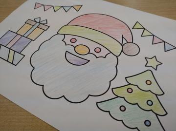 サンタのぬりえ