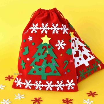 真っ赤なクリスマスきんちゃく