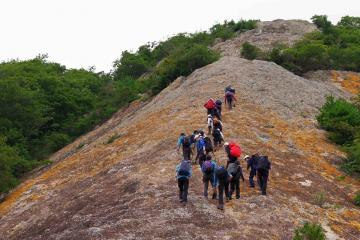 登山訓練（小野アルプス）の様子