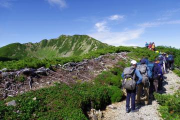 南アルプス登山合宿の様子