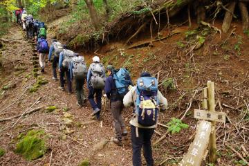 朝来山登山の様子