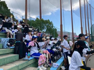 第107回全国高等学校野球選手権兵庫大会で応援をする吹奏楽部員の様子7