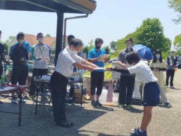 令和4年度県総体団体戦　表彰式の様子