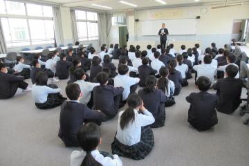 学年集会での校長先生のお話