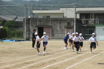 リレー　バトン受け渡し