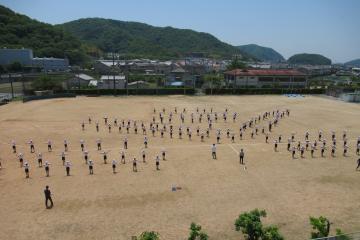 南運動場での練習風景