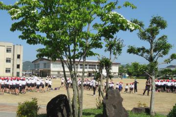 開会式後の退場風景