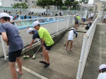 水泳授業開始に向けて準備