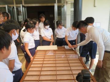 障子張り体験の様子2