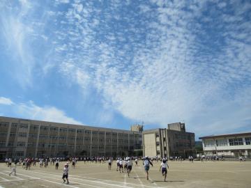 豊富小中の秋の空