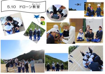 ドローン教室を楽しむ子供達の画像